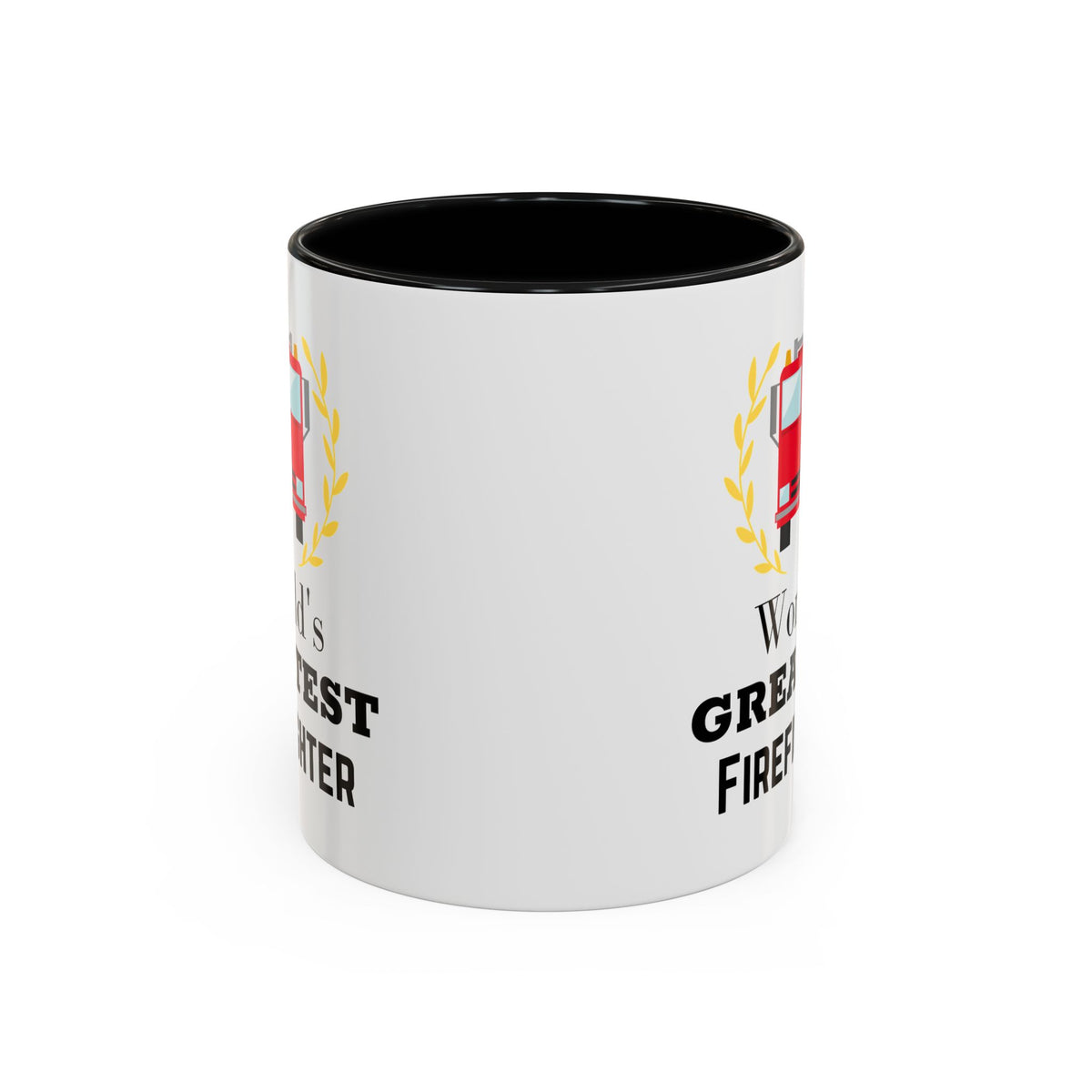 World's Greatest Firefighter Accent Coffee Mug - Firefighter Gift