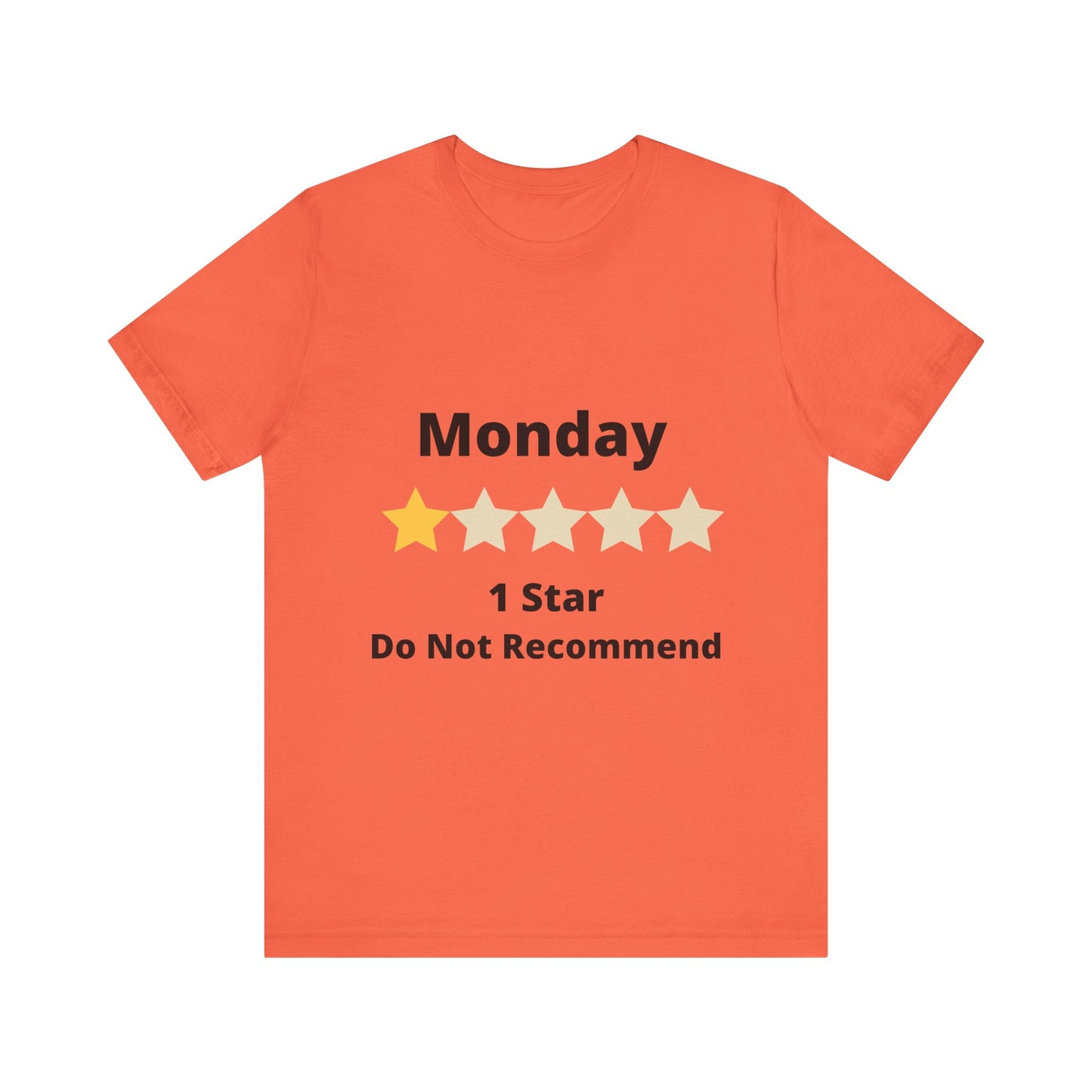 Funny Monday 1 Star Rating - Unisex Jersey Short Sleeve Tee