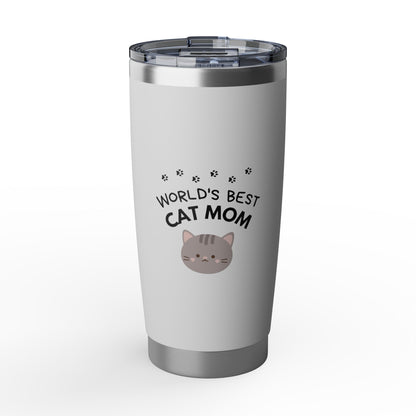 World's Best Cat Mom Tumbler 20oz - Cute Cat Lover Gift