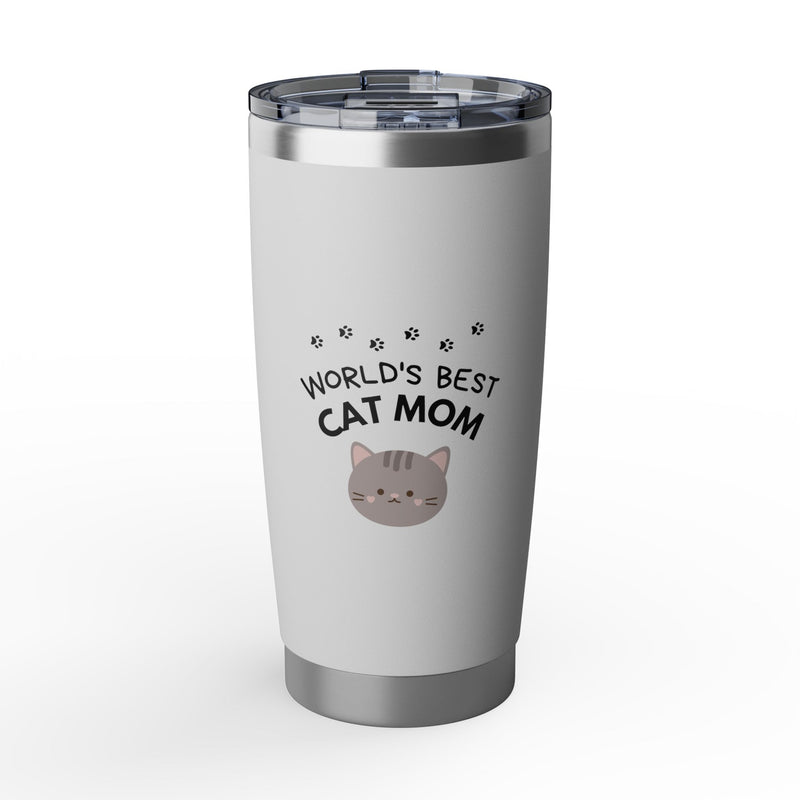 World's Best Cat Mom Tumbler 20oz - Cute Cat Lover Gift