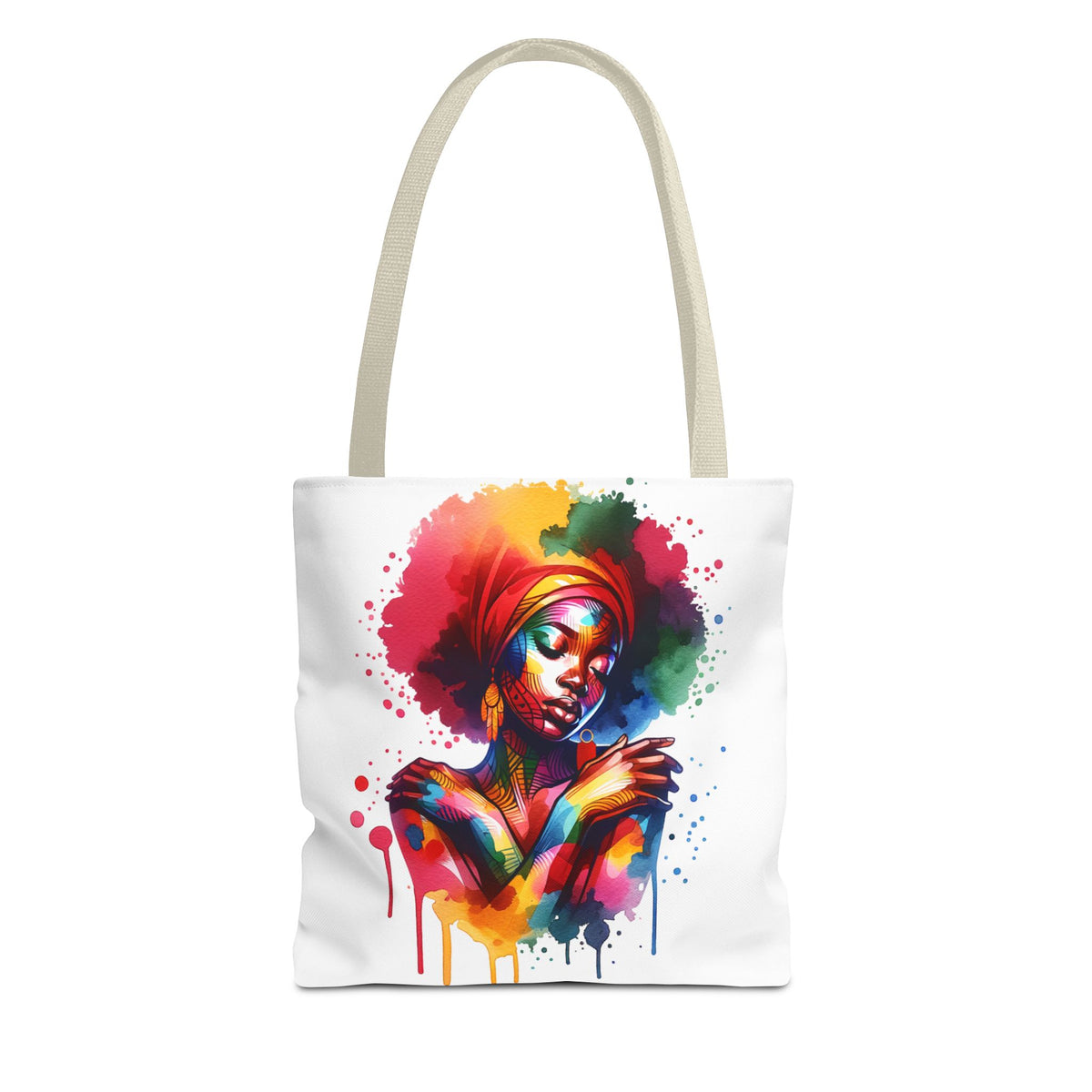Colorful Abstract Black Woman Tote Bag