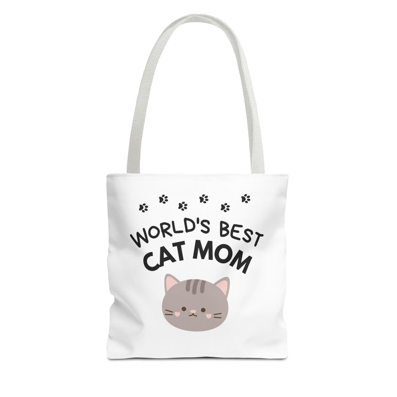 World's Best Cat Mom Tote Bag - Cute Cat Lover Gift