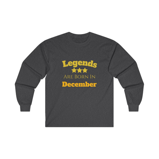 Personalized "Legends are Born in..." Birthday Unisex Ultra Cotton Long Sleeve Tee