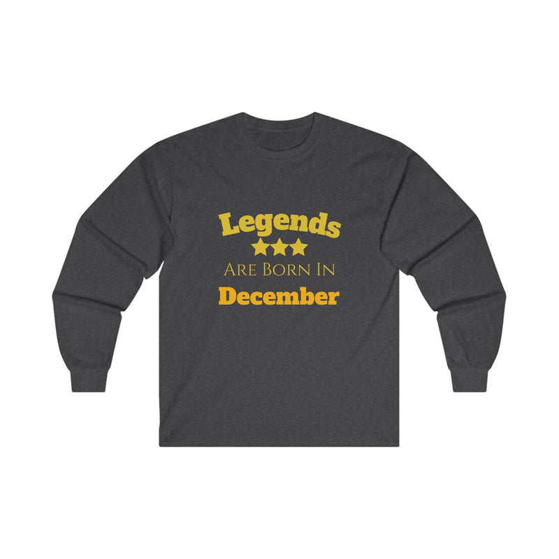 Personalized "Legends are Born in..." Birthday Unisex Ultra Cotton Long Sleeve Tee