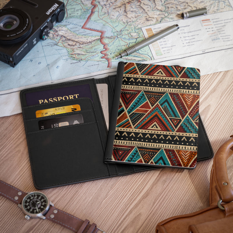 Geometric Tribal Pattern Passport Cover