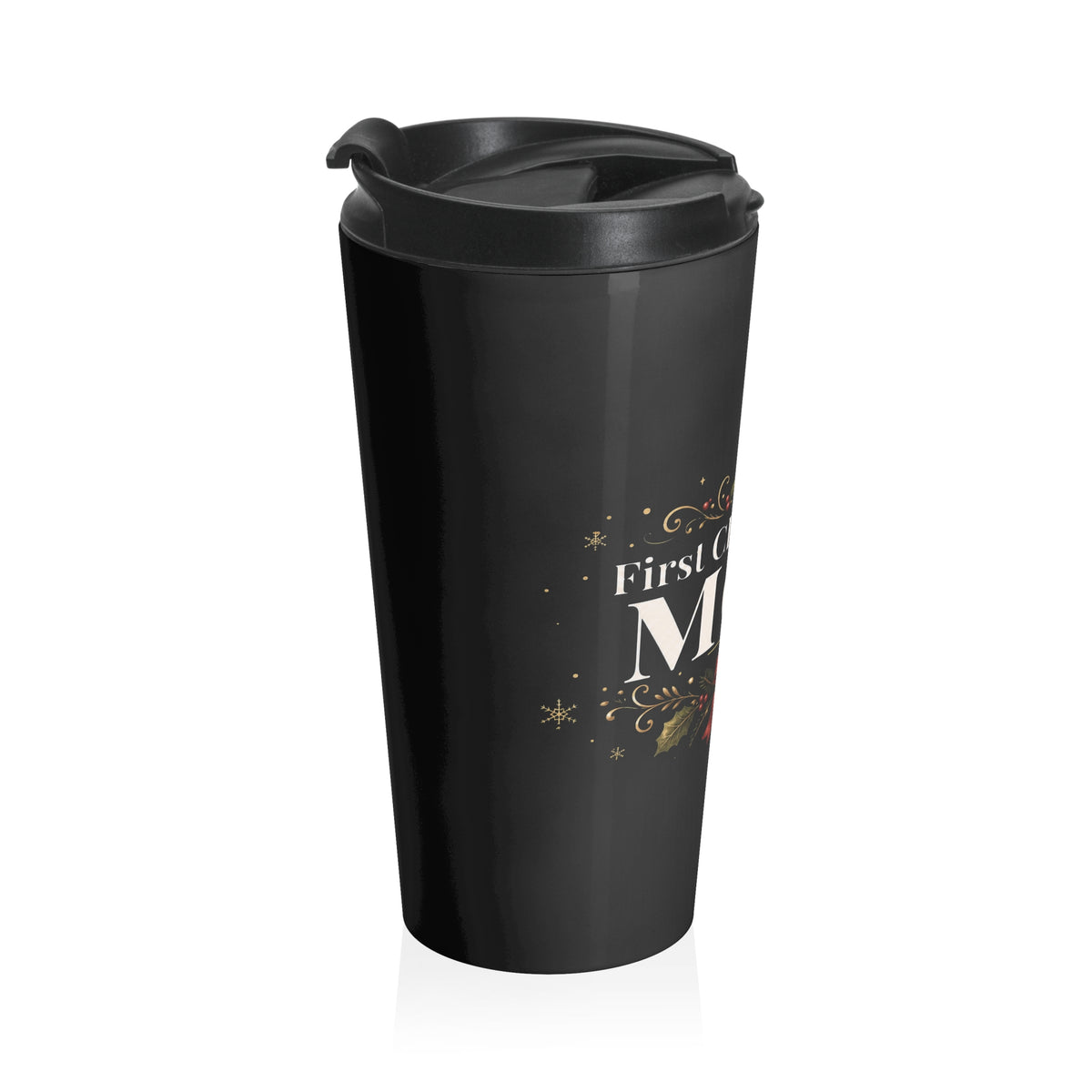 First Christmas as Mom Stainless Steel Travel Mug | New Mom Christmas Gift