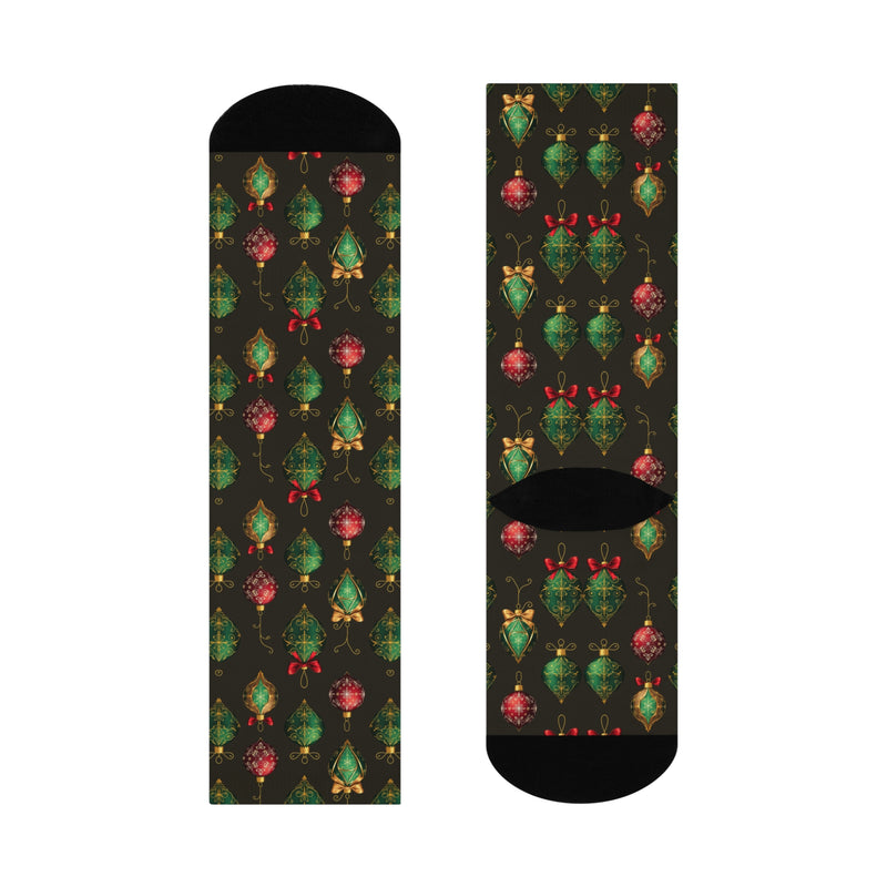 Christmas Ornament Cushioned Crew Socks