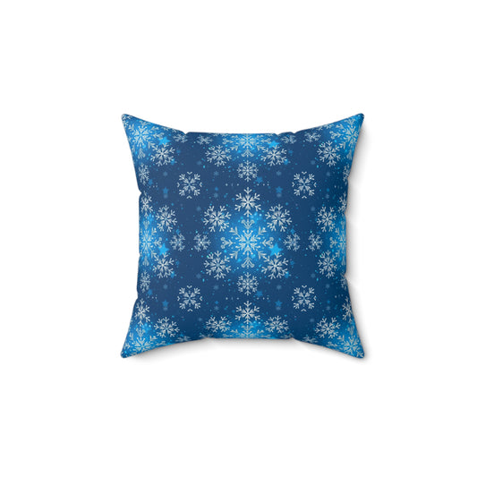 Magical Holiday Snowflake Square Pillow