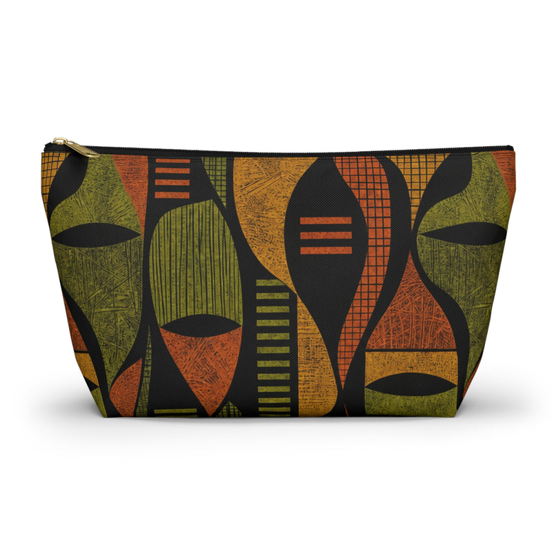 Retro Abstract Geometric Accessory Pouch