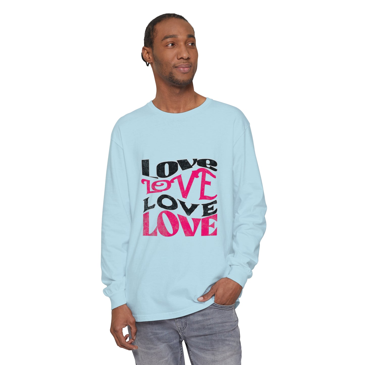 Love Typography - Romantic Long Sleeve T-Shirt