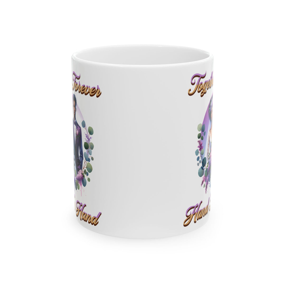 Together Forever Hand in Hand - Romantic Wedding Coffee Mug