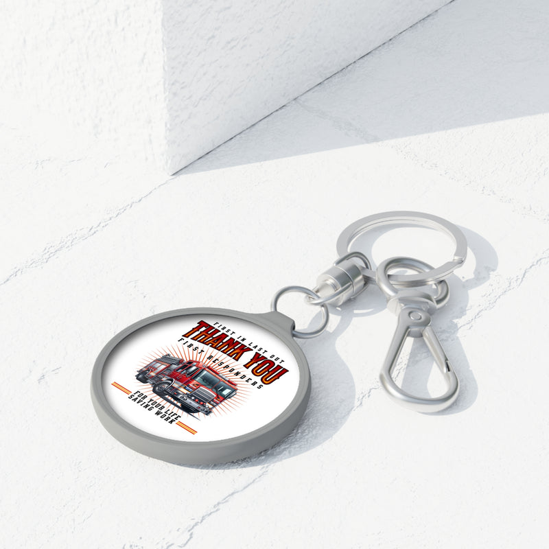 Thank You First Responders Keyring Tag