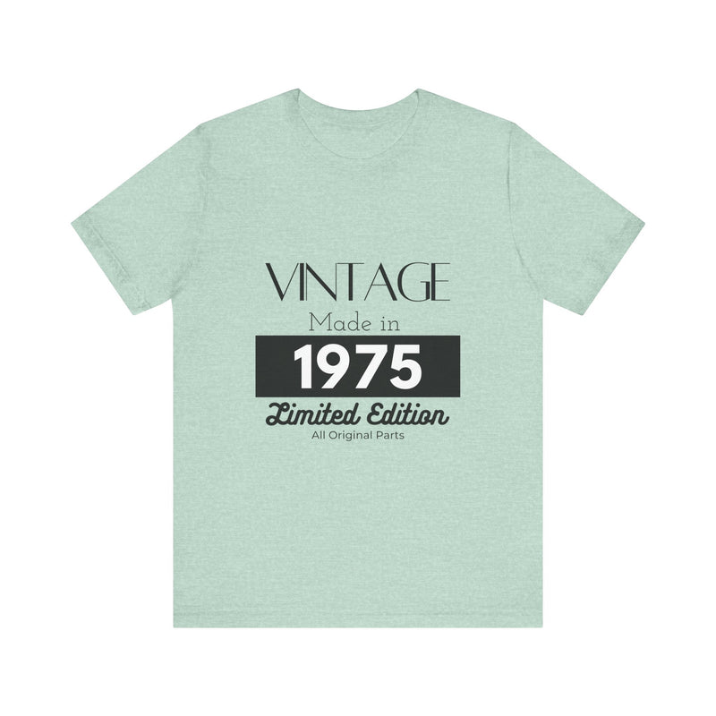 Personalized Custom Year "Vintage Limited Edition" Birthday Unisex Jersey Short Sleeve Tee