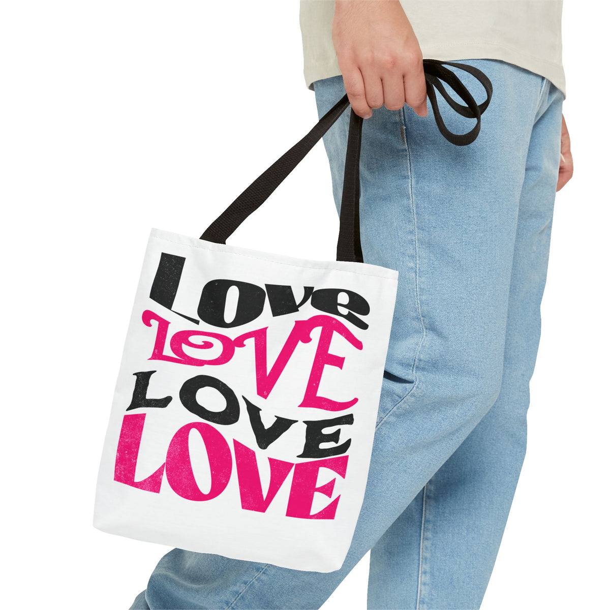 Love Typography - Romantic Tote Bag