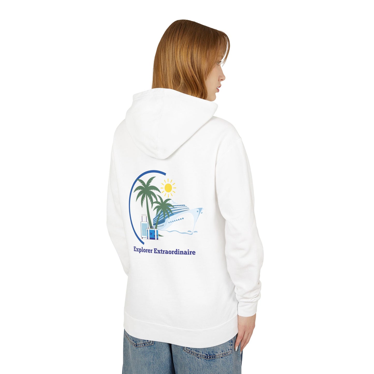 Explorer Extraordinaire Unisex Lightweight Hooded Sweatshirt