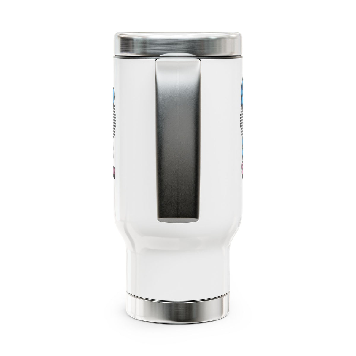 Donut Forget I Love You - Romantic Stainless Steel Travel Mug with Handle, 14oz