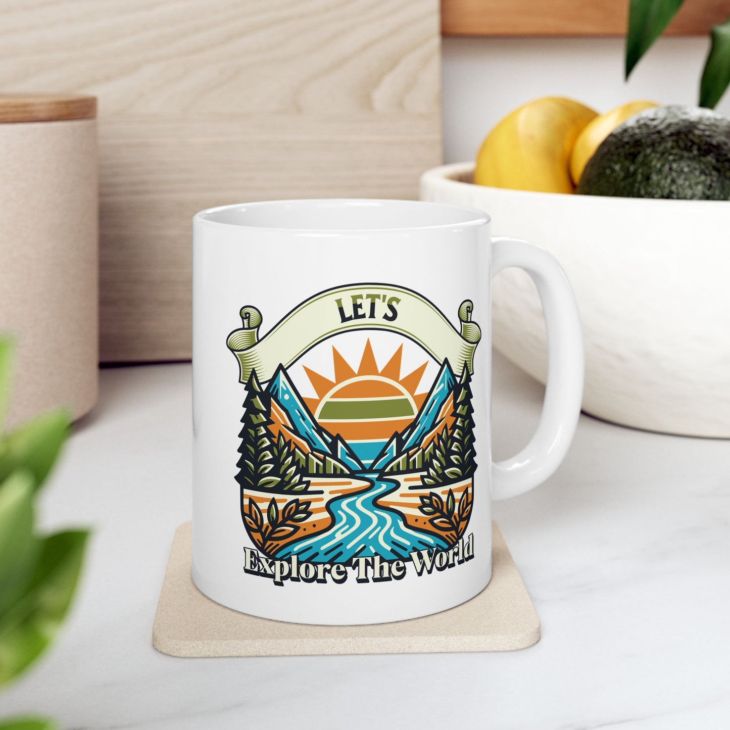 Let's Explore The World Coffee Mug