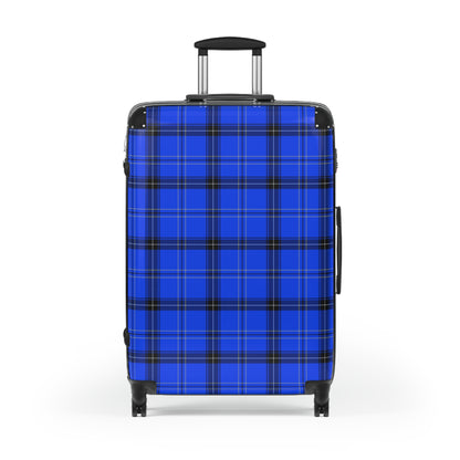 Blue Plaid Pattern Suitcase