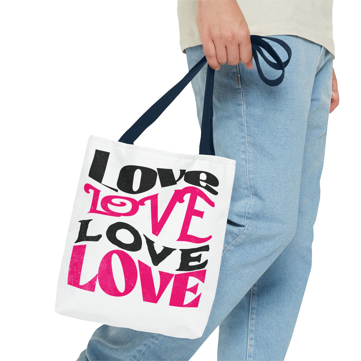 Love Typography - Romantic Tote Bag