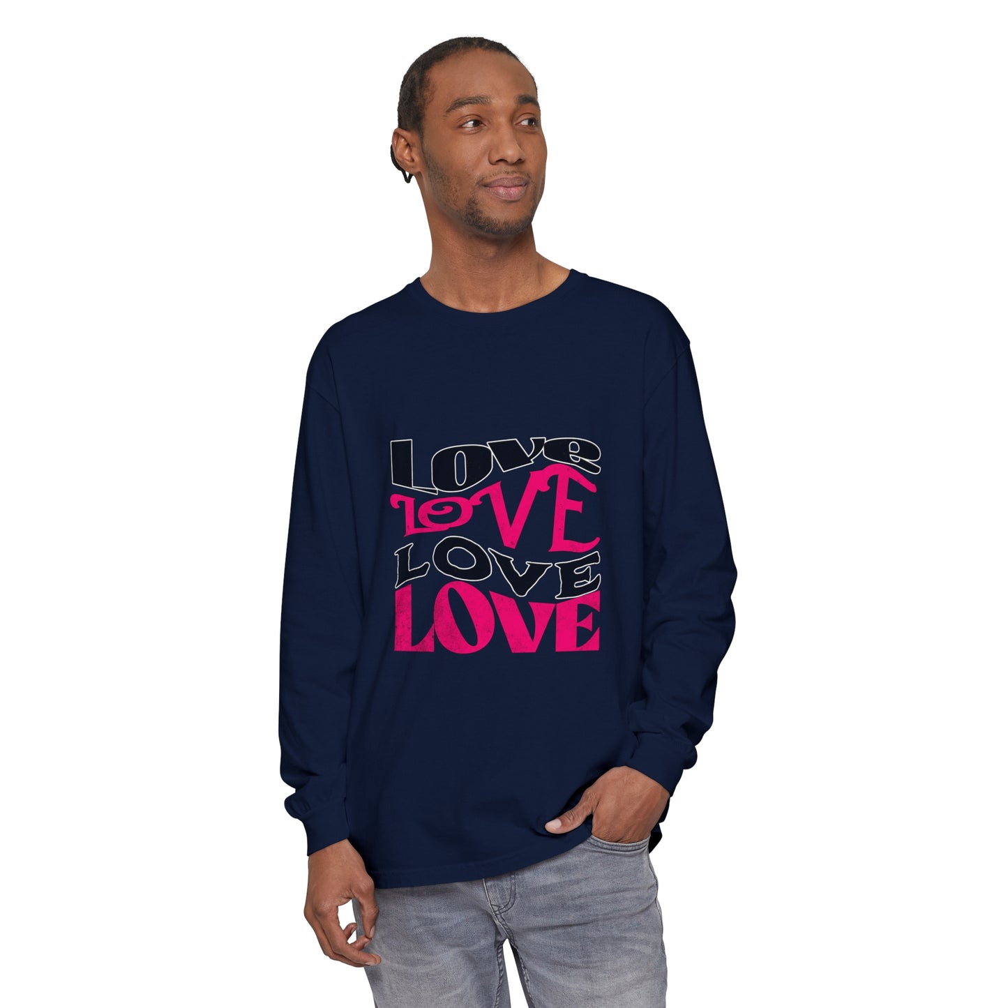 Love Typography - Romantic Long Sleeve T-Shirt