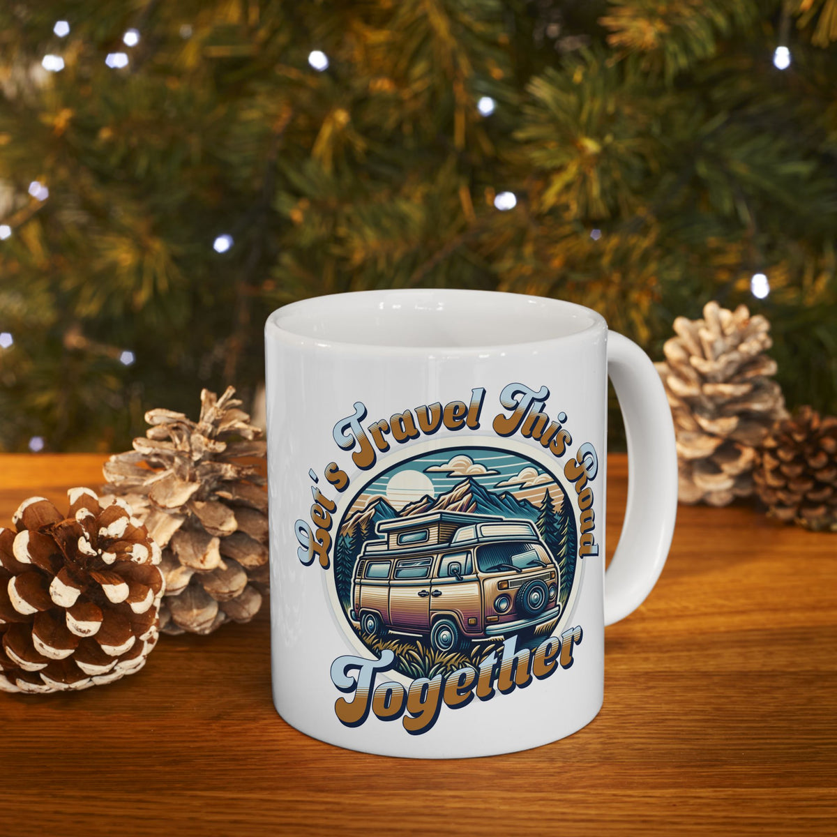 Let's Travel this Road Together Romantic Coffee Mug
