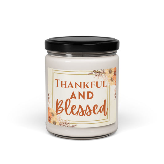 Thankful and Blessed Scented Soy Candle, 9oz