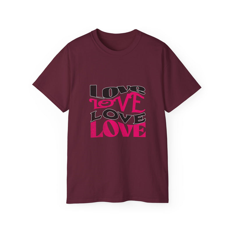 Love Typography T-Shirt - Romantic Unisex Ultra Cotton Tee