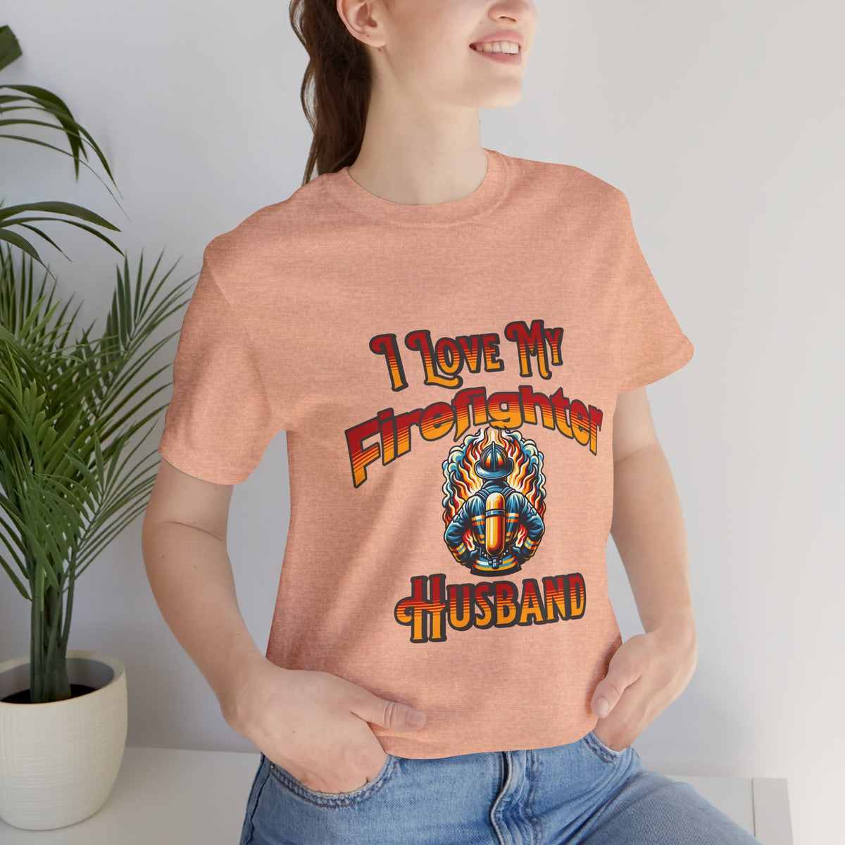 I Love My Firefighter Husband T-Shirt — Firefighter Wife Tee