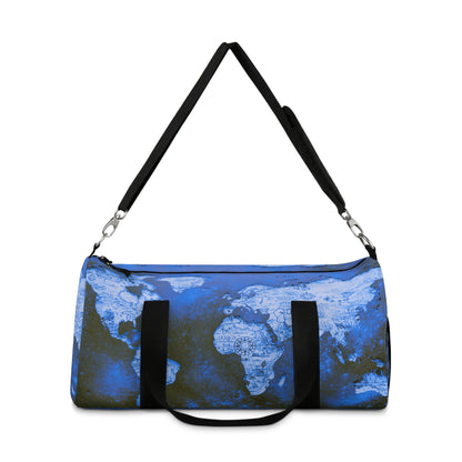 Blue World Map Duffel Bag