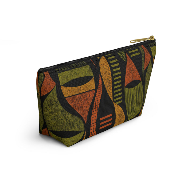 Retro Abstract Geometric Accessory Pouch