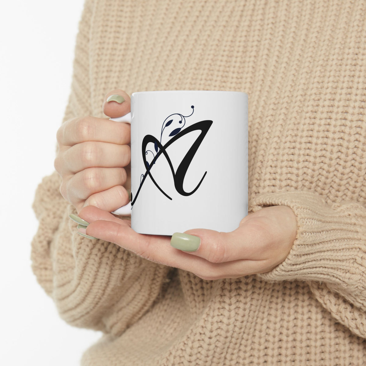 Letter "A" Decorative Monogram Design Coffee Mug