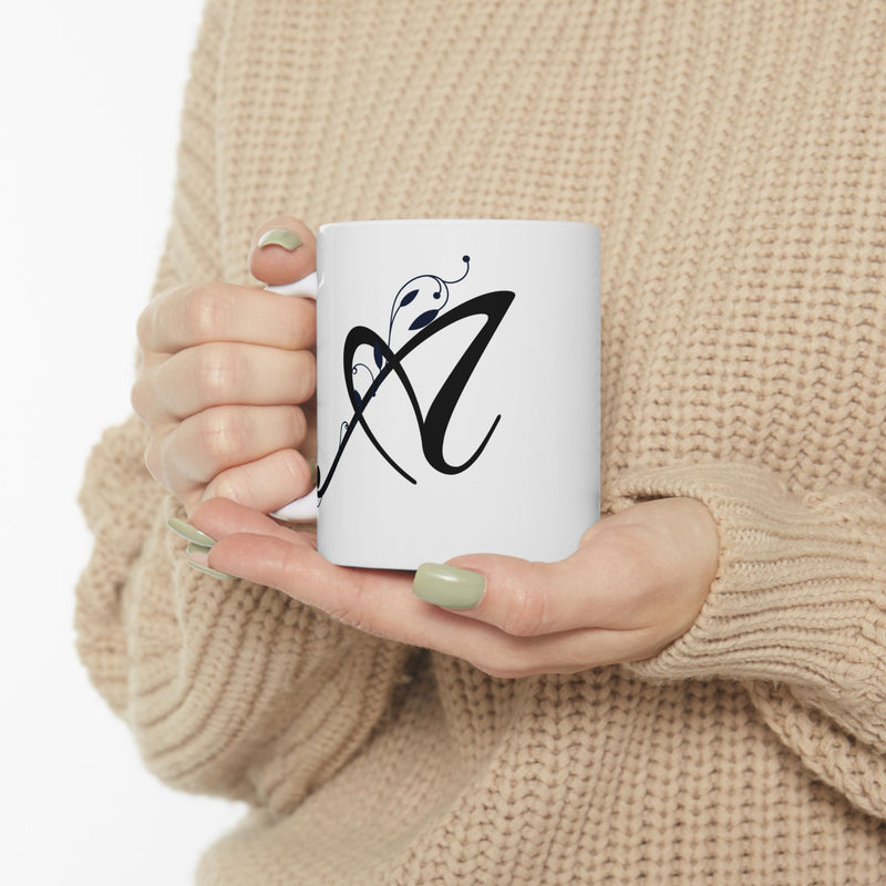 Letter "A" Decorative Monogram Design Coffee Mug