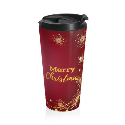 Merry Christmas Stainless Steel Travel Mug