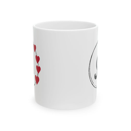 Letter "A" Heart Monogram Coffee Mug