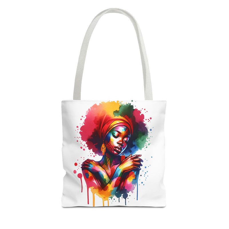 Colorful Abstract Black Woman Tote Bag