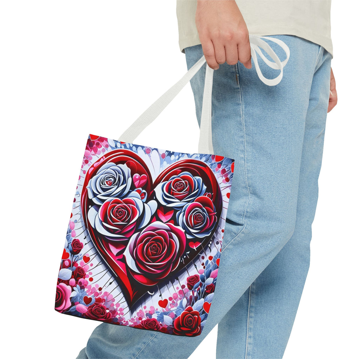 Rose Heart Tote Bag