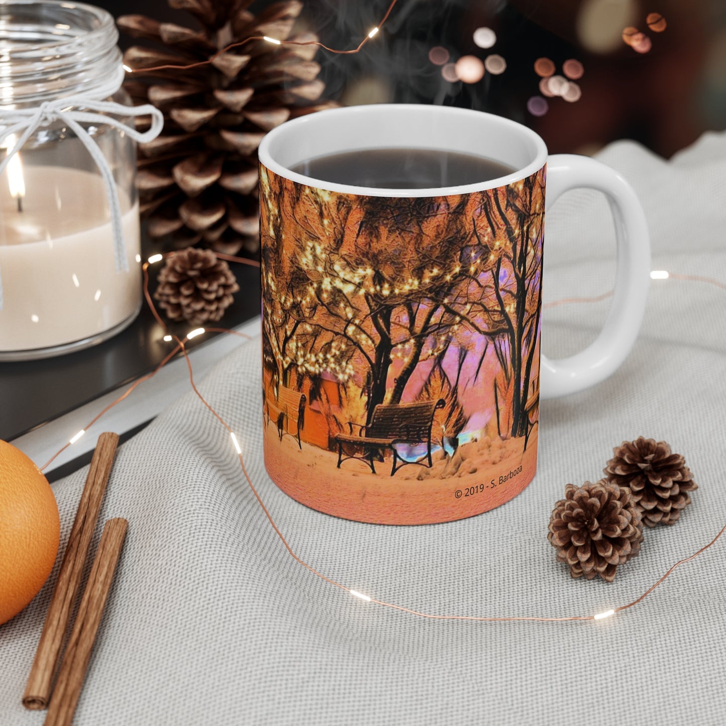 Snowy Winter Scene Mug 11oz