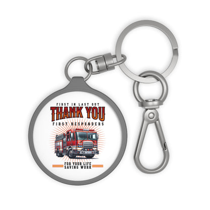Thank You First Responders Keyring Tag