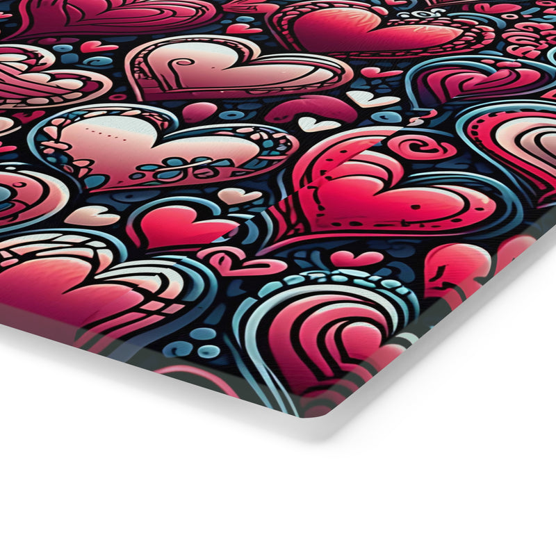 Decorative Heart Pattern Cutting Board