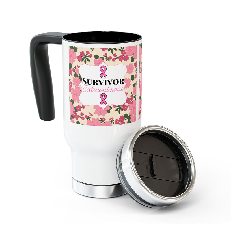 Survivor Extraordinaire Stainless Steel Travel Mug with Handle, 14oz