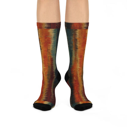 Abstract Paint Cushioned Crew Socks