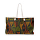 Retro Abstract Geometric Tribal Pattern Weekender Bag
