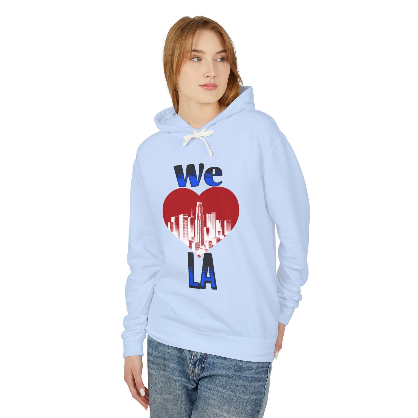 We Love LA Unisex Lightweight Hooded Sweatshirt