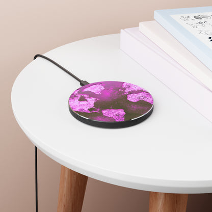 Mauve World Map Wireless Charger