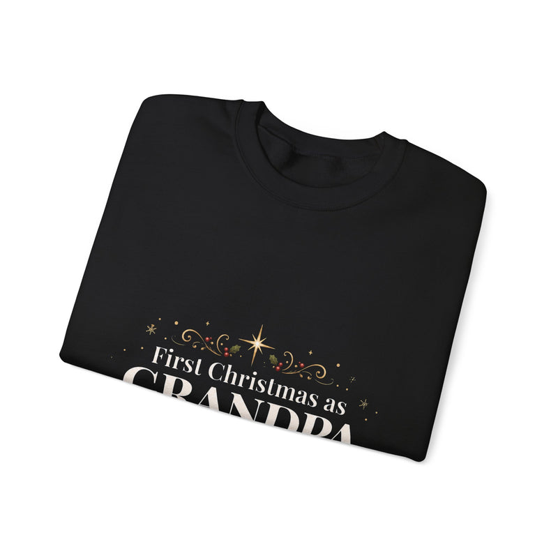 First Christmas as Grandpa Crewneck Sweatshirt | First Time Grandpa Christmas Gift