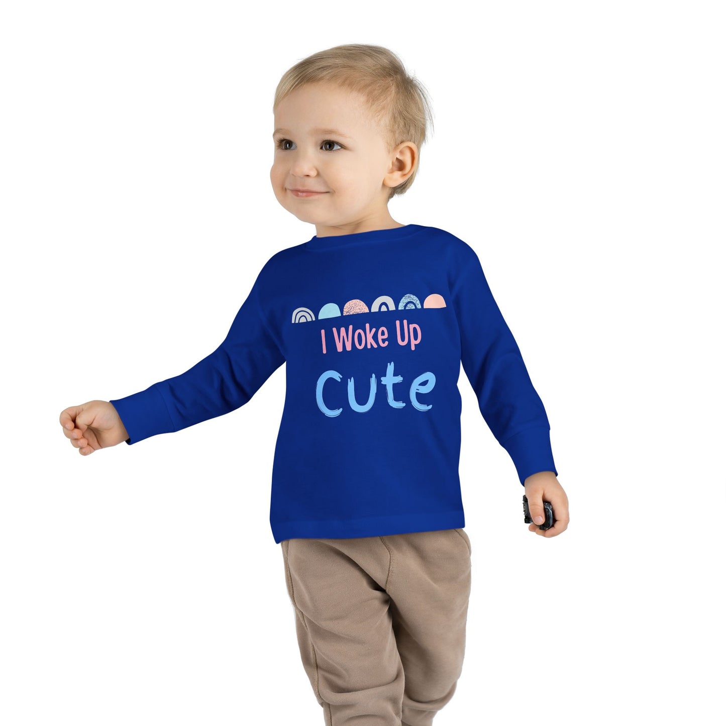 I Woke Up Cute Toddler Long Sleeve Tee