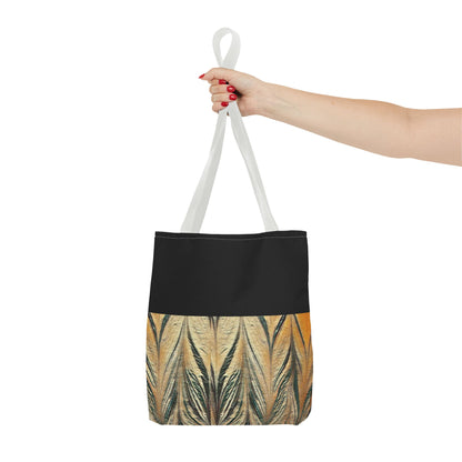 Gold and Black Acrylic Arrow Tote Bag