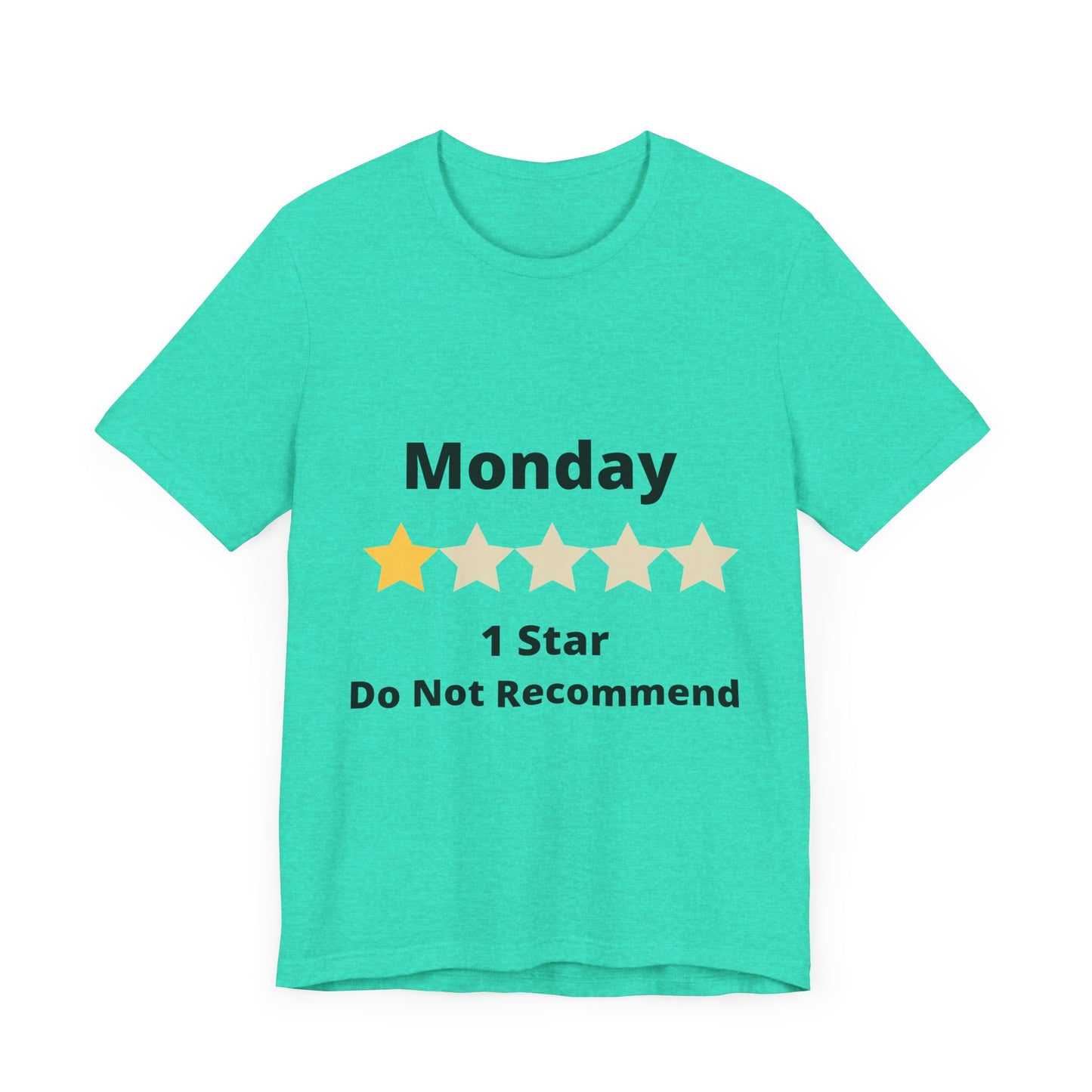 Funny Monday 1 Star Rating - Unisex Jersey Short Sleeve Tee