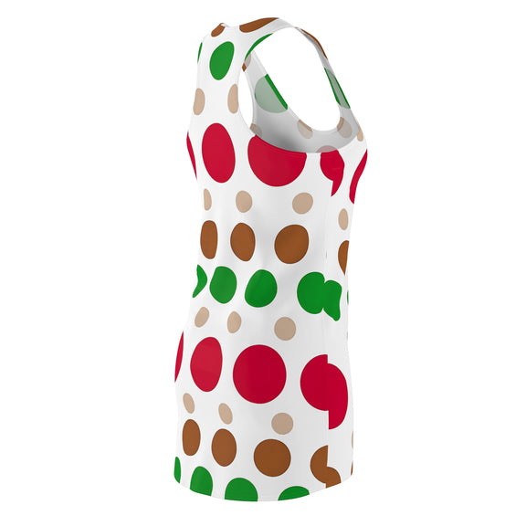 Colorful Polka Dot Racerback Dress