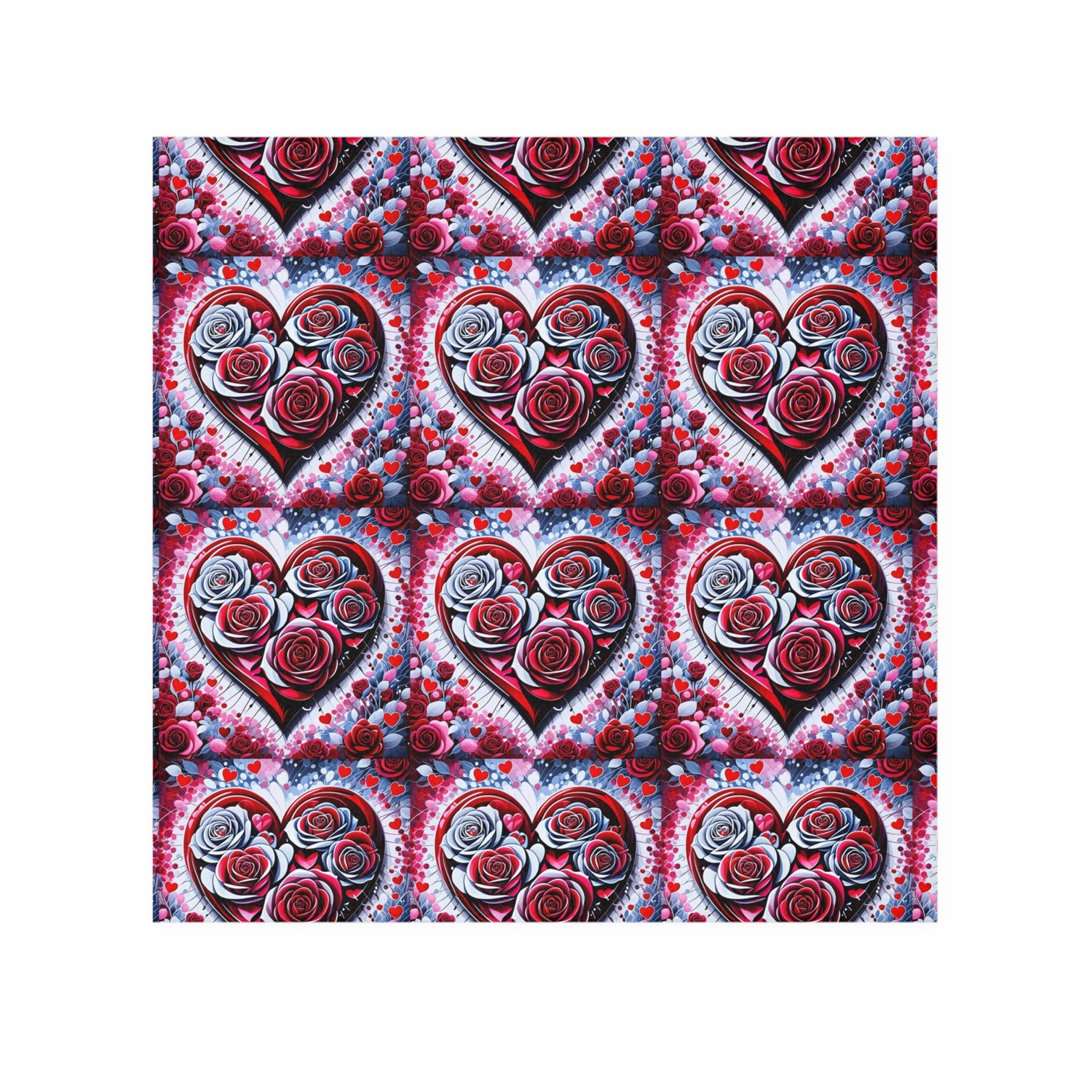 Rose Heart Pattern - Face Towel